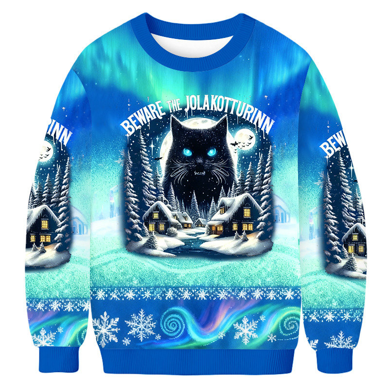 Beware The Jolakotturinn Christmas Ugly Sweater Holiday Outfits Unique Christmas Gifts