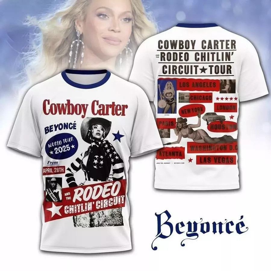 Beyonce 2025 Cowboy Carter Tour 3D T-Shirt Gift For Beyonce Fan