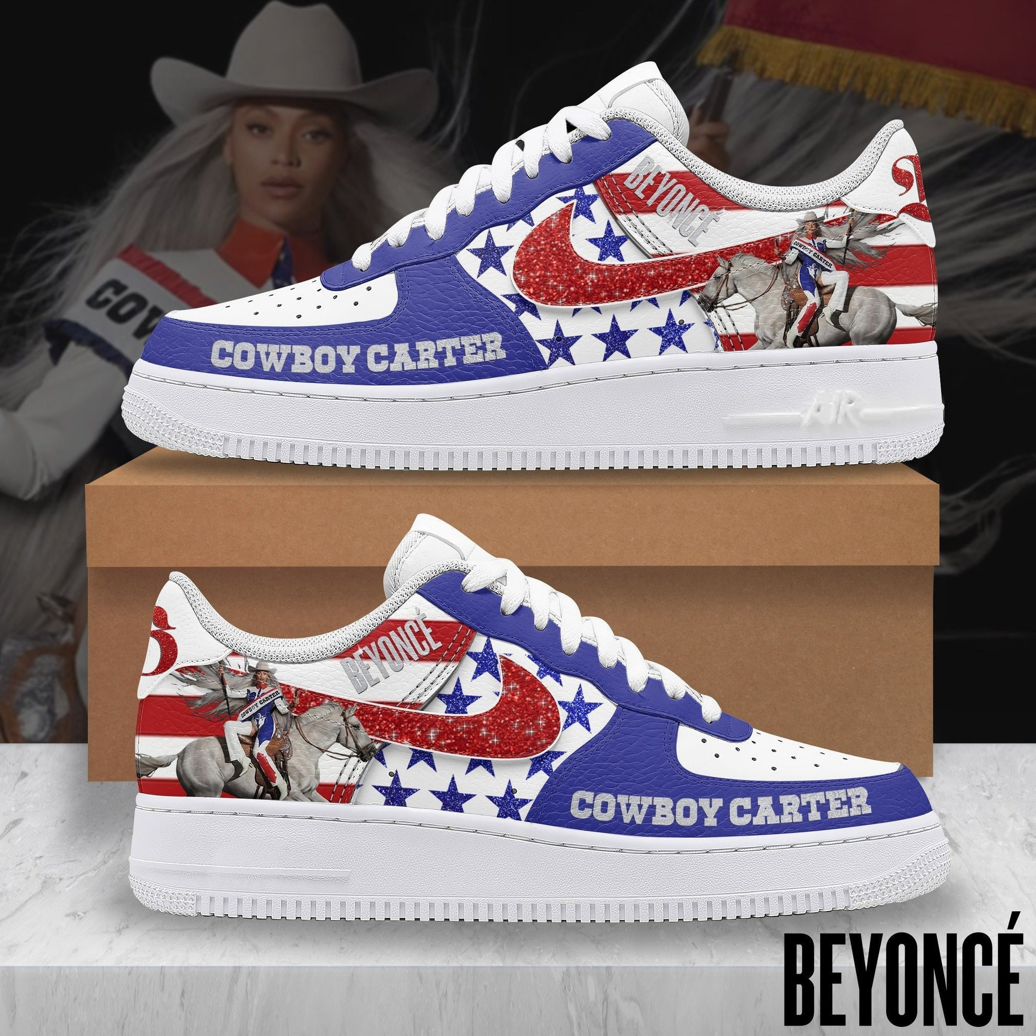 Beyonce Cowboy Carter Circuit Tour 2025 AF1 Shoes Gift For Fan