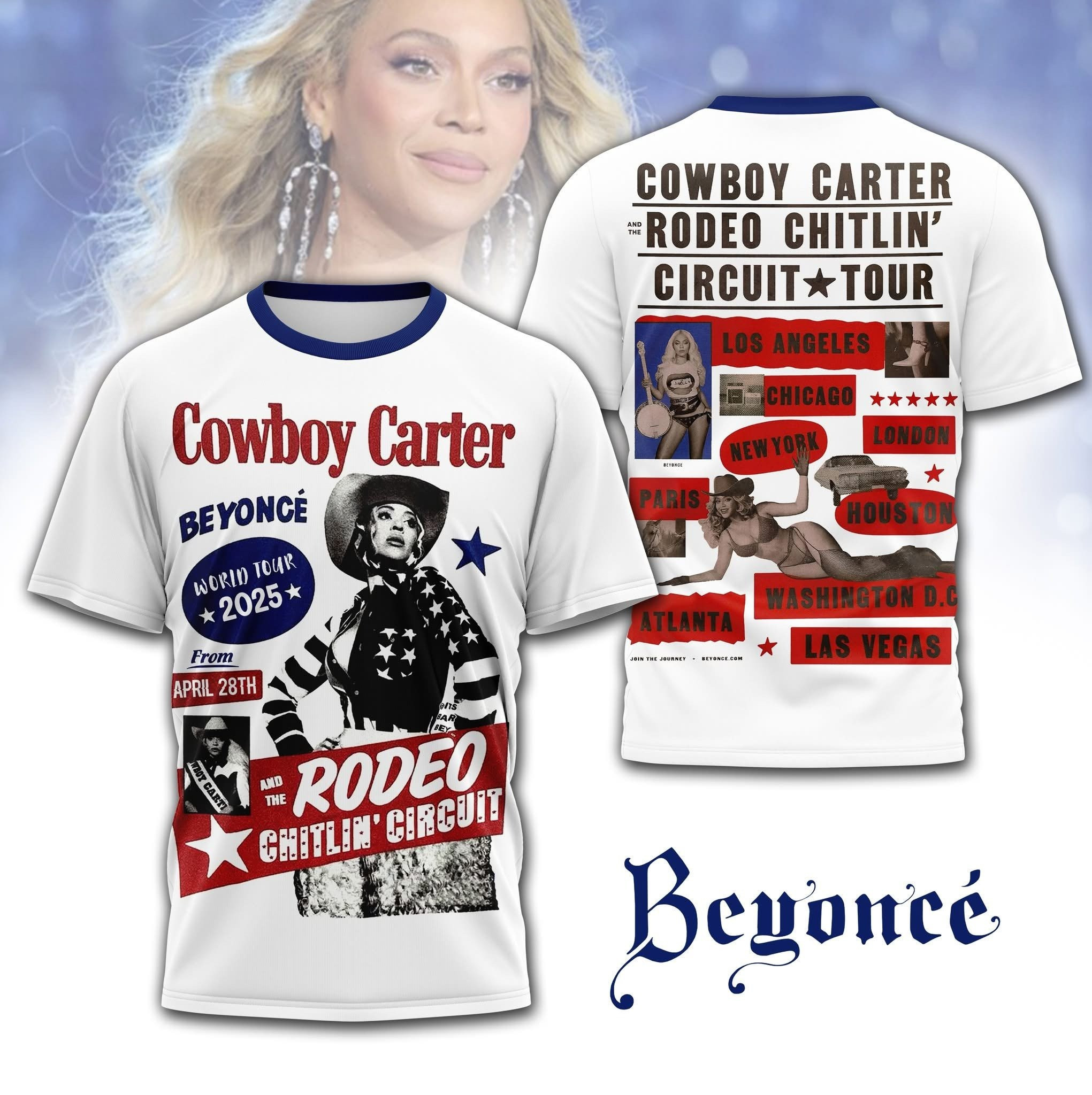 Beyonce Cowboy Carter Rodeo Chitlin Circuit Tour 2025 T-Shirt Gift For Fan Lovers