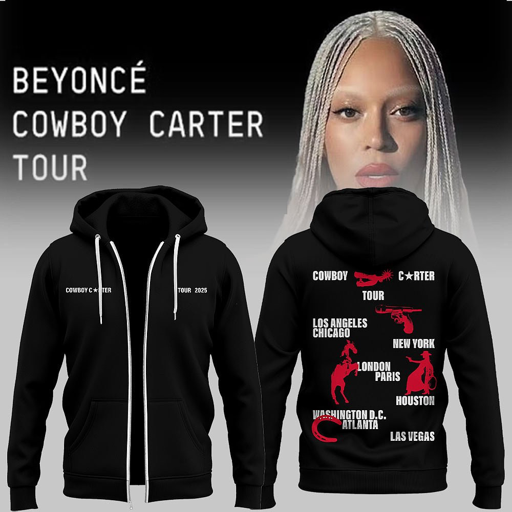 Beyonce Cowboy Carter Tour 2025 Zip Hoodie Best Gift For Music Lovers