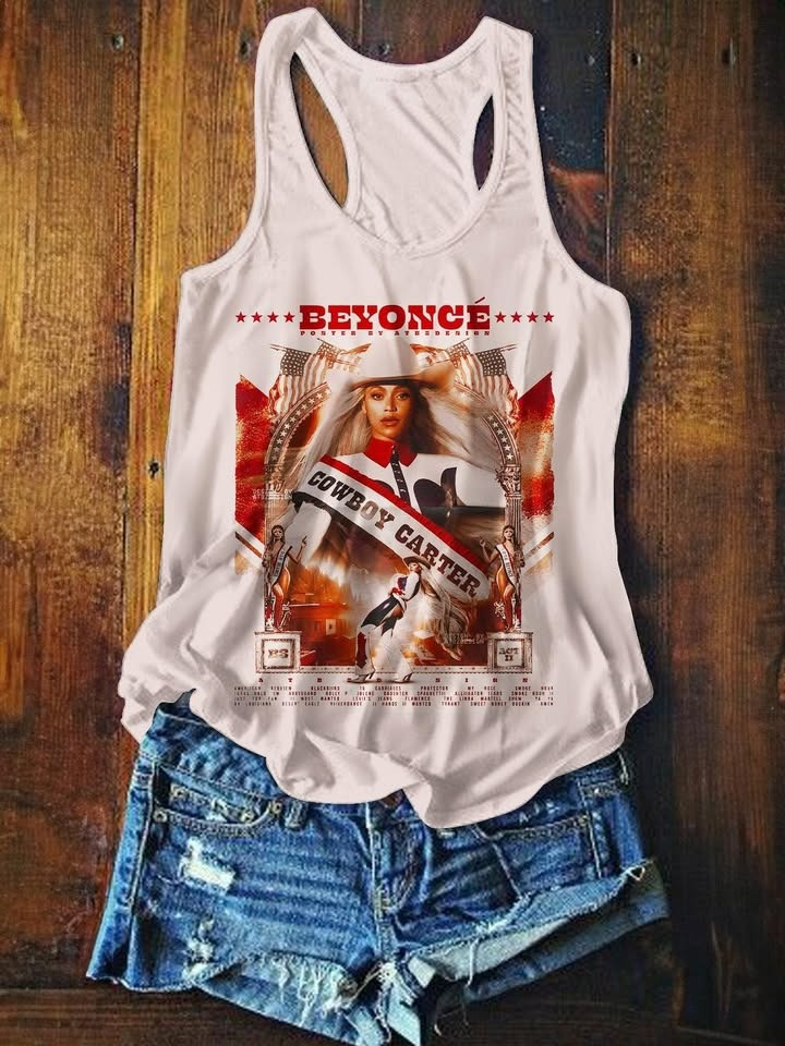 Beyonce Cowboy Carter Tour Merch 2025 Women's Tank Top Concert Fan Clothing Gifts