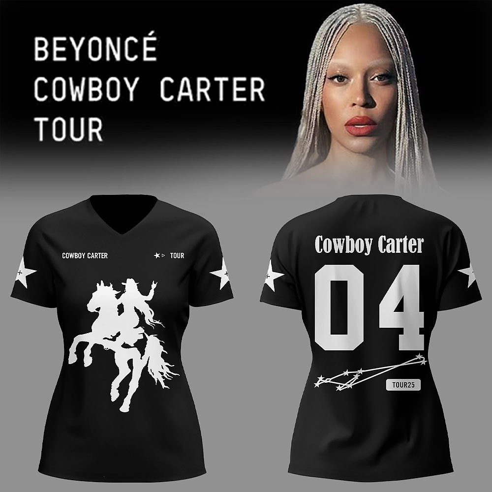 Beyonce Cowboy Carter Tour Womens V-Neck Shirt Limited Edition Best Gift For Fans