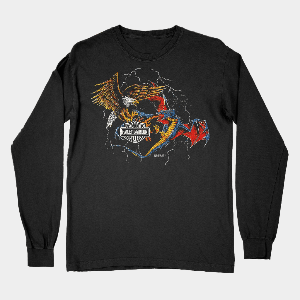 Beyond Human Merch Battle Long Sleeve Shirt Harley Davidson Eagle Vs Dragon Shirt Gifts For Him