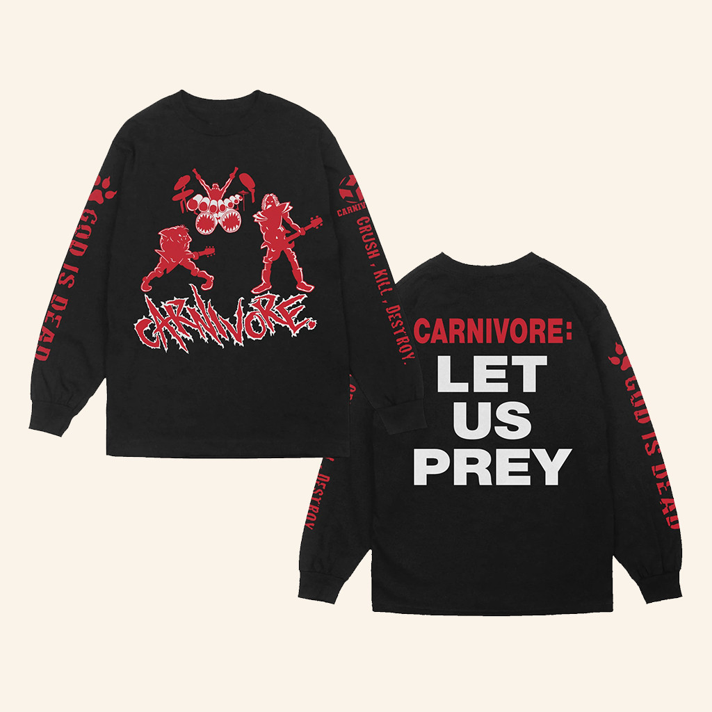 Beyond Human Merch Carnivore Let Us Prey Long Sleeve Shirt Gifts Ideas For Dudes