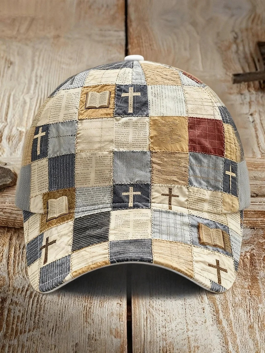 Bible Scripture Cross Patchwork Baseball Hat Christian Faith Apparel Best Gift For Believers