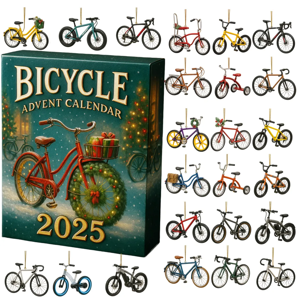 Bicycle Collection Advent Calendar 2025 Xmas Decor Festive Countdown Biker Christmas Gift