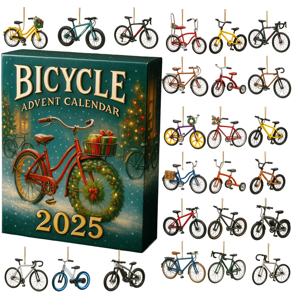 Bicycle Themed Advent Calendar 2025 Christmas Countdown Decorations Gifts For Cyclists