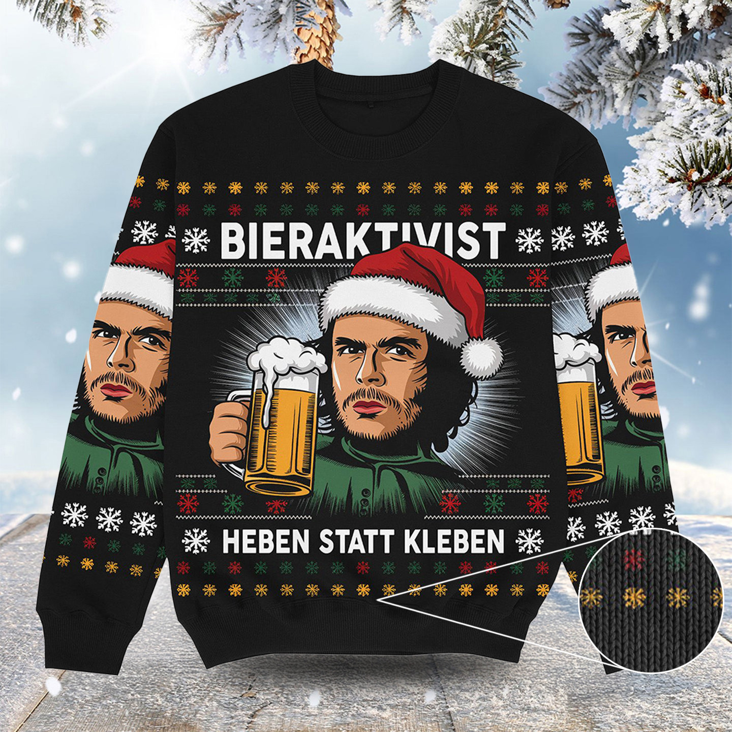 Bieraktivist Heben Statt Kleben Christmas Ugly Sweater Cool Xmas Clothing Xmas Gifts For Son