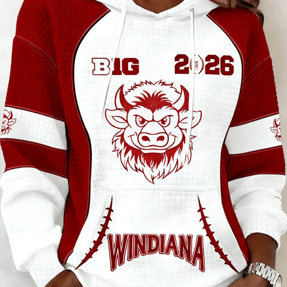 Big 2026 Windiana Football Hoodie IU Football National Championship Merch Gift Ideas