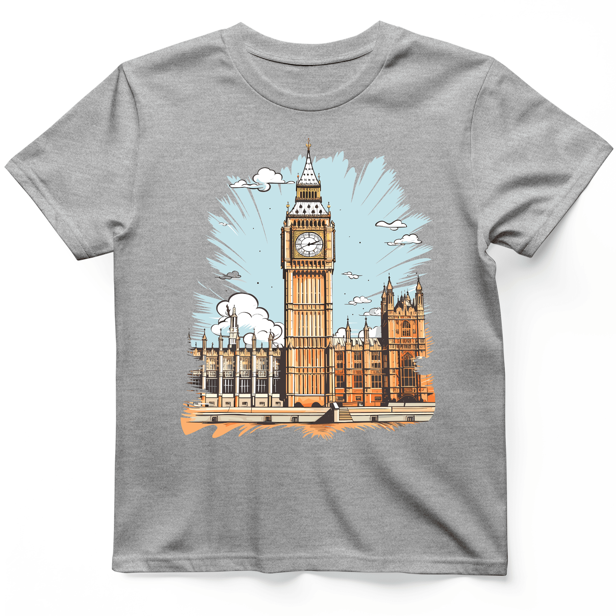 Big Ben Cultural Landmark T-Shirt Cultural Landmarks Graphic Tee Gifts For Husband