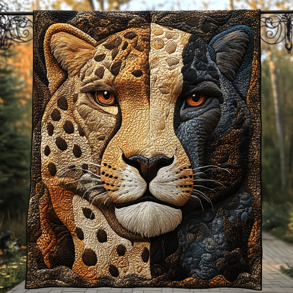 Big Cat Origin Quilted Blanket Sofa Couch Throw Blanket Leopard Gifts For Her