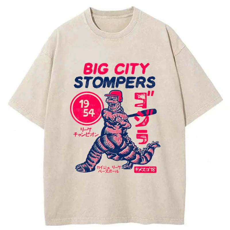 Big City Stompers Washed T-Shirt Unique Aesthetic Fashion Tee Gifts For Her Big City Stompers Washed T-Shirt Unique Aesthetic Fashion Tee Gifts For Her