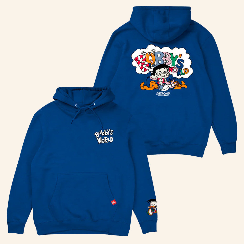 Big Comfy Couch Merch Bobby's World Logo Hoodie Royal Blue Gifts For Friends Big Comfy Couch Merch Bobby's World Logo Hoodie Royal Blue Gifts For Friends