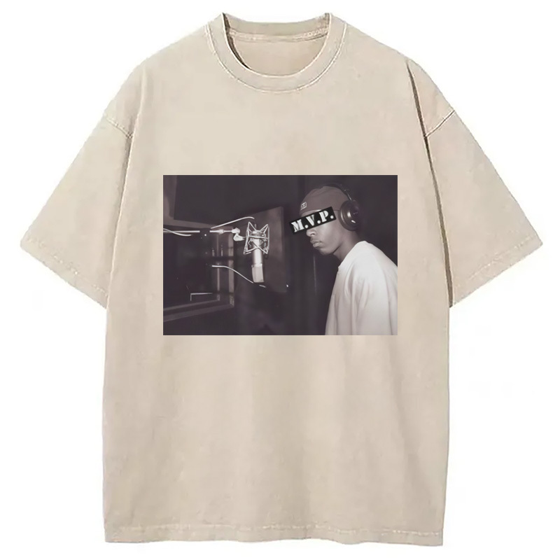 Big L (M.V.P.) Hip Hop Washed T-Shirt Cool Urban Street Style Shirt Gifts For Sister
