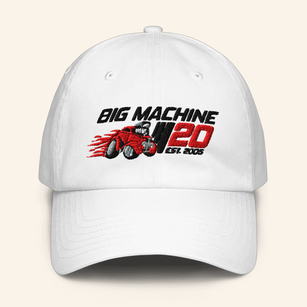 Big Machine Label Group Merch Bmlg 20Th Anniversary White Hat Embroidered Dad Gifts Big Machine Label Group Merch Bmlg 20Th Anniversary White Hat Embroidered Dad Gifts