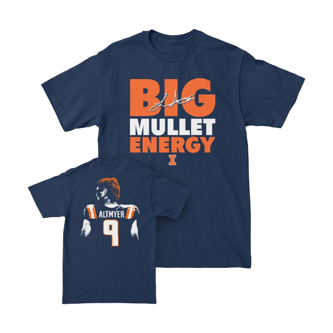 Big Mullet Energy T-Shirt Football Player Tee Gift For Game Day Mom