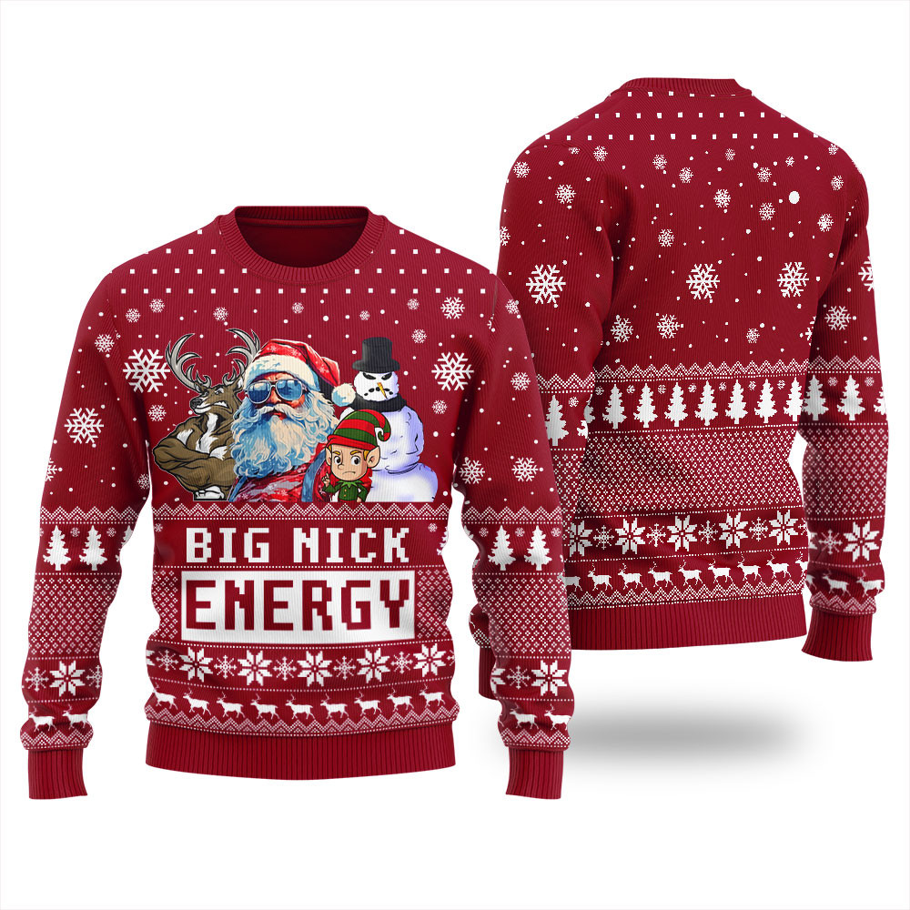 Big Nick Energy Christmas Sweater Women Perfect Gift Sweater for Friends and Family