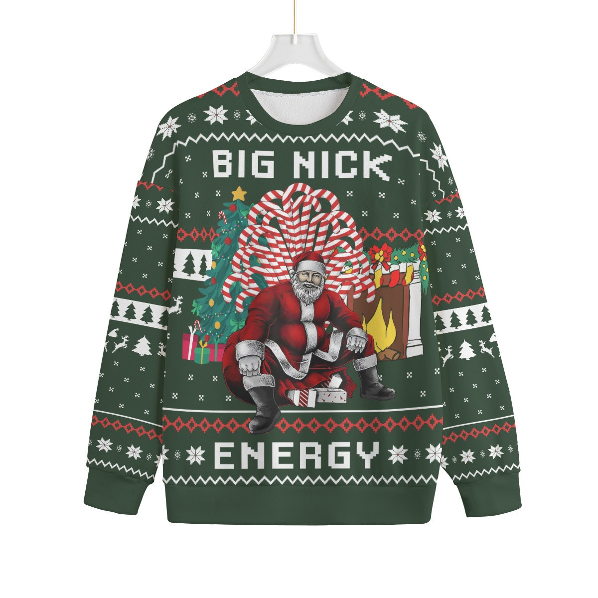 Big Nick Energy Santa Plus Size Ugly Christmas Sweater Perfect Merch Gift for the Christmas Season