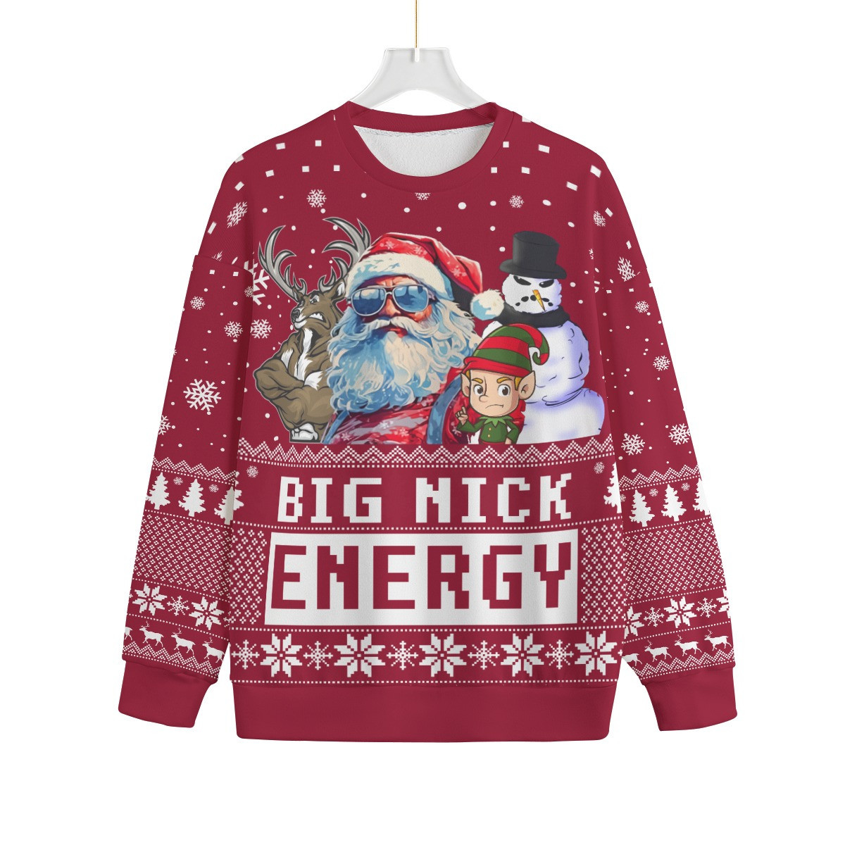 Big Nick Energy Womens Plus Size Ugly Christmas Sweater Thoughtful Winter Gift Merch for Special Moments