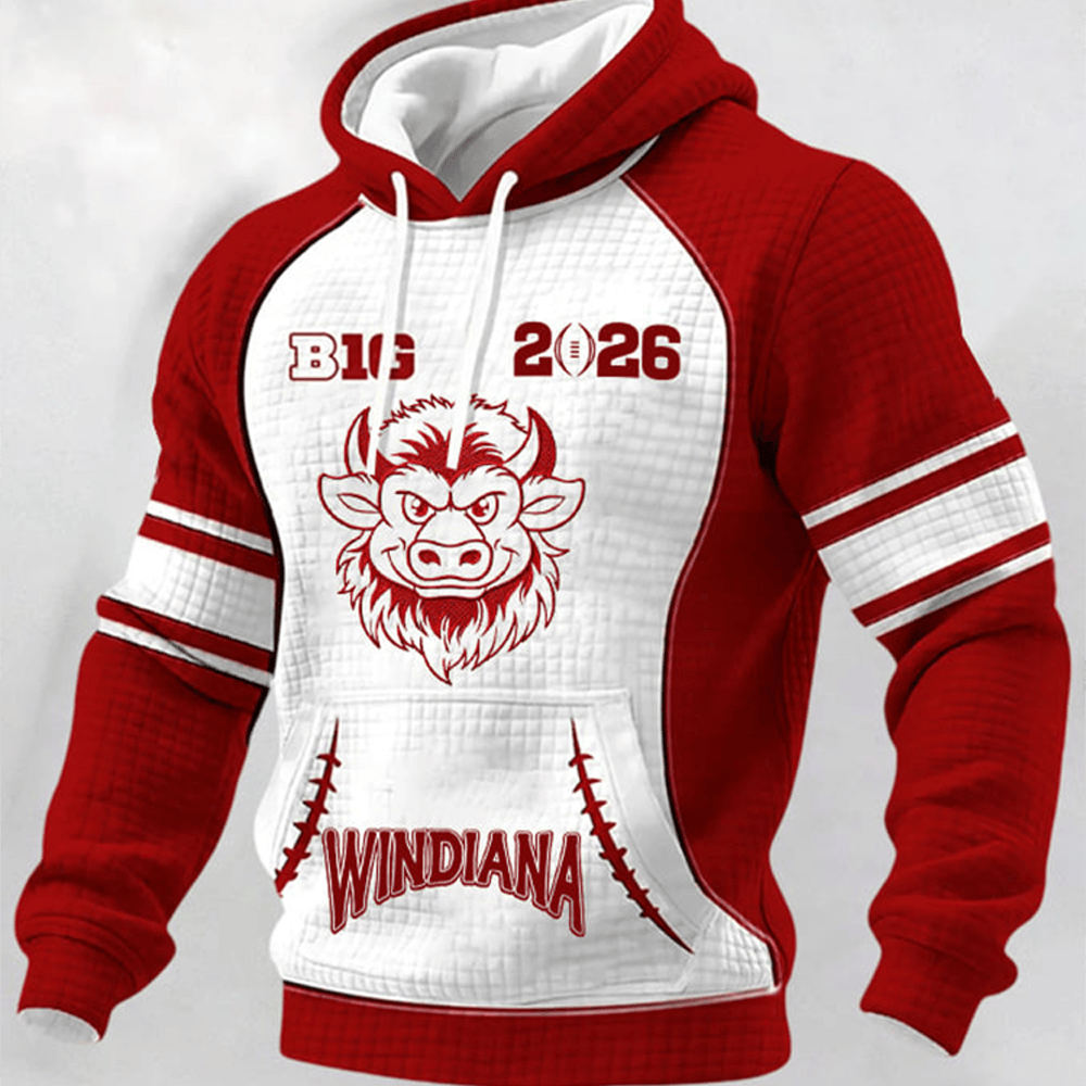 Big Ten 2026 Windiana Hoodie IU Football National Championship Merch Fan Gears