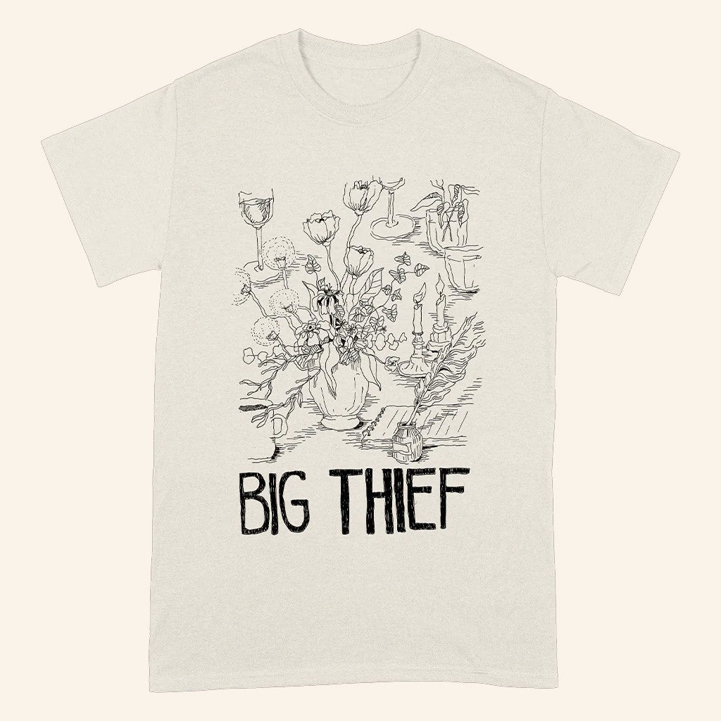 Big Thief Merch Flowers And Candles T-Shirt Gift Ideas For Wife