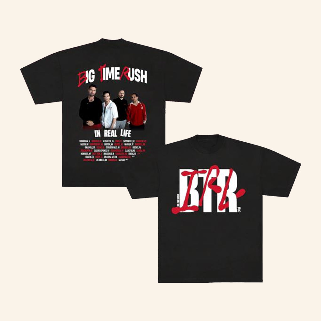 Big Time Rush Merch BTR In Real Life Worldwide 2025 Tour T-Shirt Dad Gifts Big Time Rush Merch BTR In Real Life Worldwide 2025 Tour T-Shirt Dad Gifts