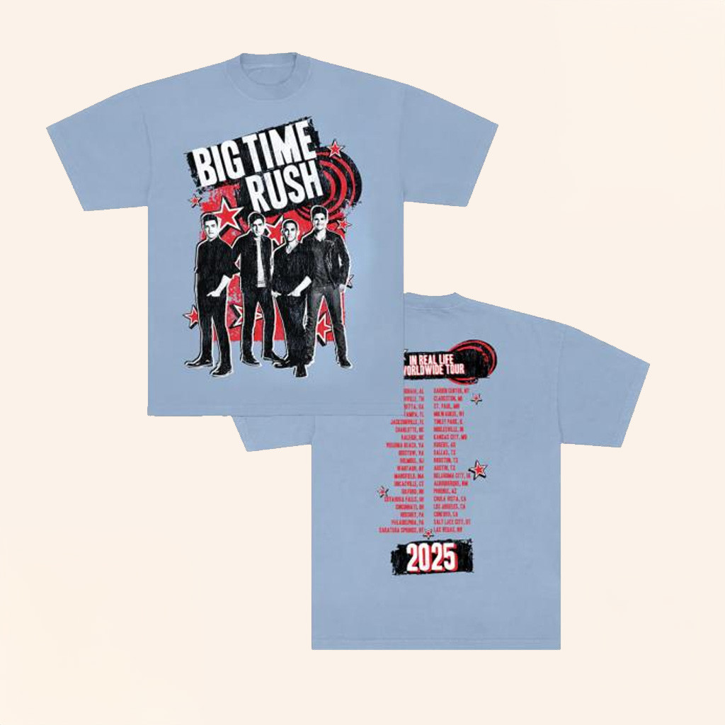 Big Time Rush Merch Btr In Real Life Worldwide 2025 Tour T-Shirt Husband Christmas Gift Ideas Big Time Rush Merch Btr In Real Life Worldwide 2025 Tour T-Shirt Husband Christmas Gift Ideas