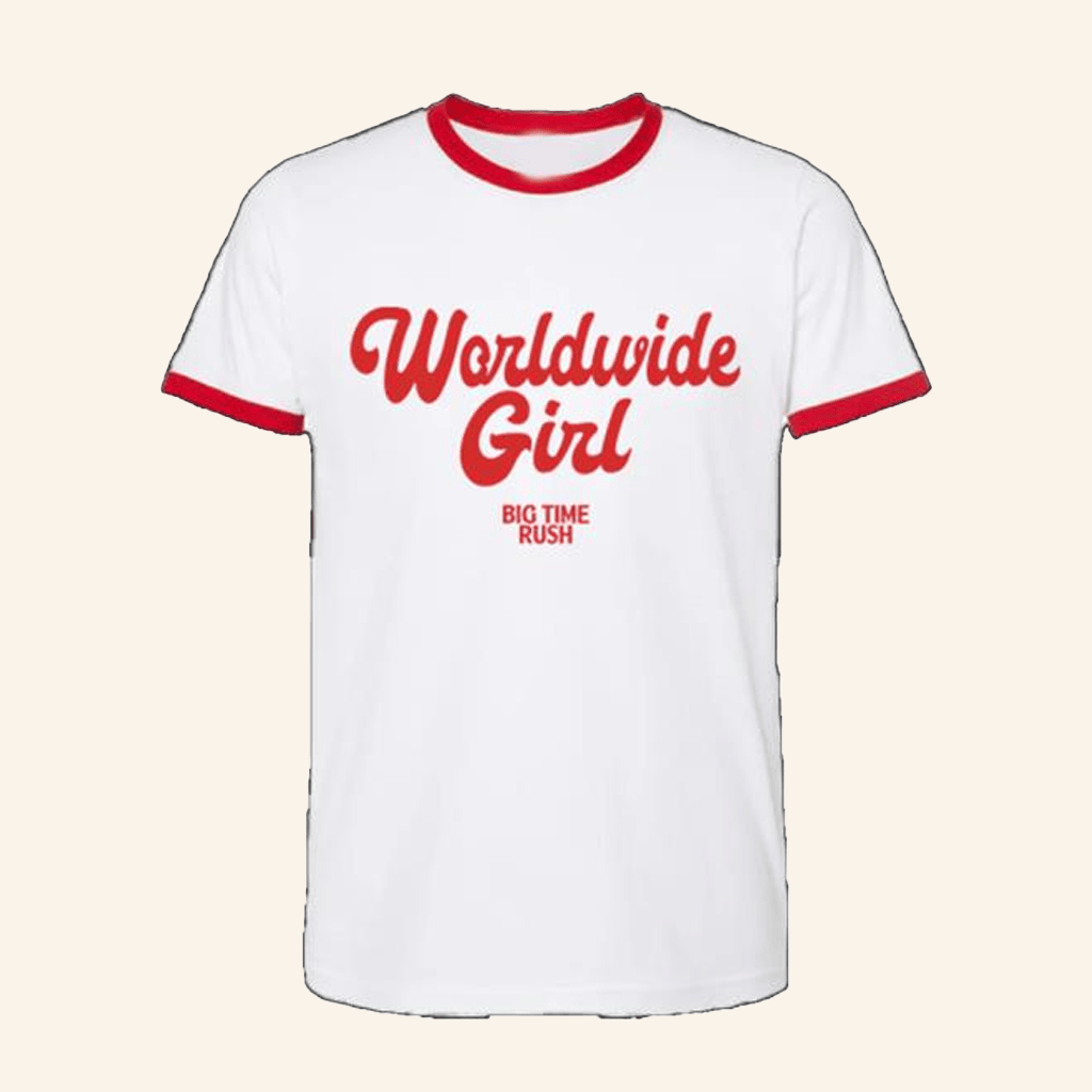 Big Time Rush Merch Worldwide Girl Big Time Rush Ringer T-Shirt Gifts For Friends Big Time Rush Merch Worldwide Girl Big Time Rush Ringer T-Shirt Gifts For Friends