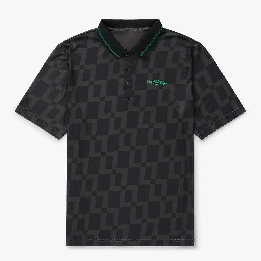 Big Wedge Golf Merch BW Cross Check Polo Shirt Black Gifts For Golf Lovers Big Wedge Golf Merch BW Cross Check Polo Shirt Black Gifts For Golf Lovers
