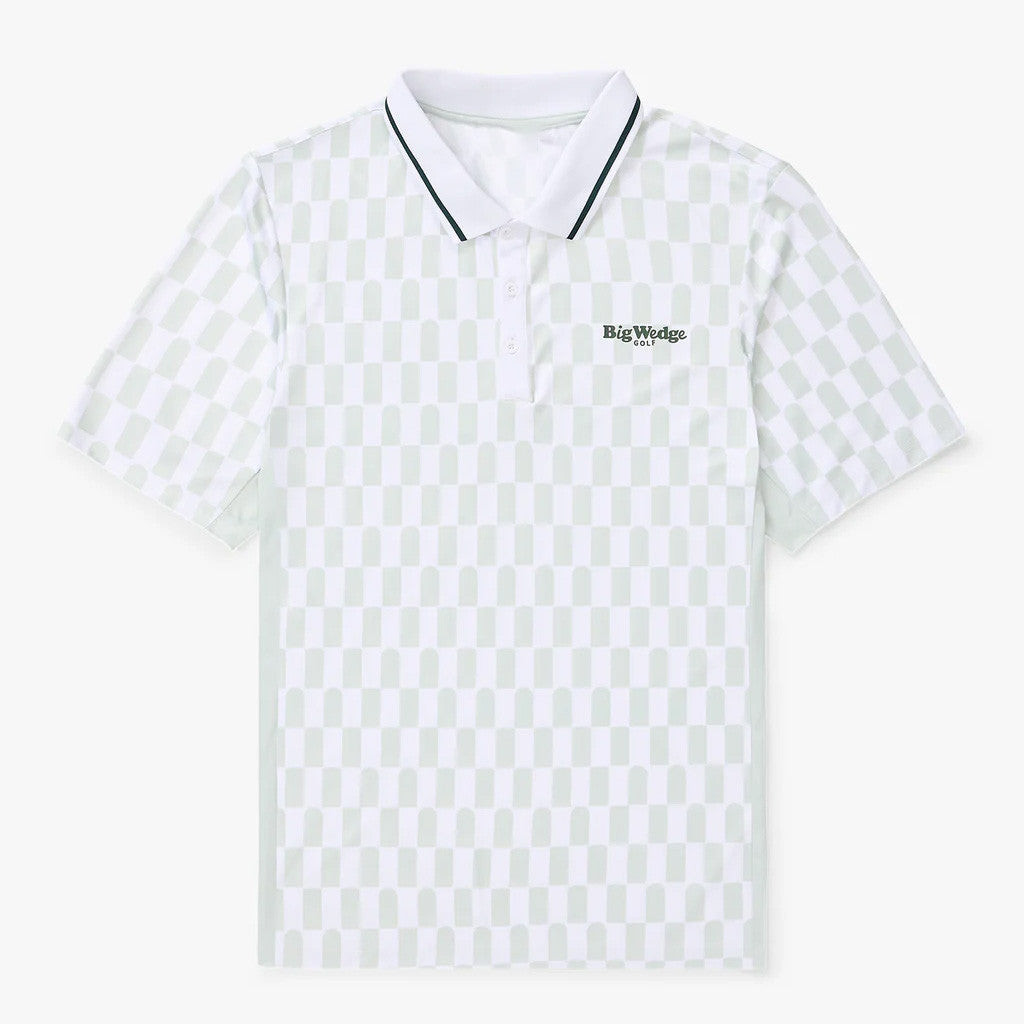 Big Wedge Golf Merch BW Cross Check Polo Shirt White Gifts For Golfers