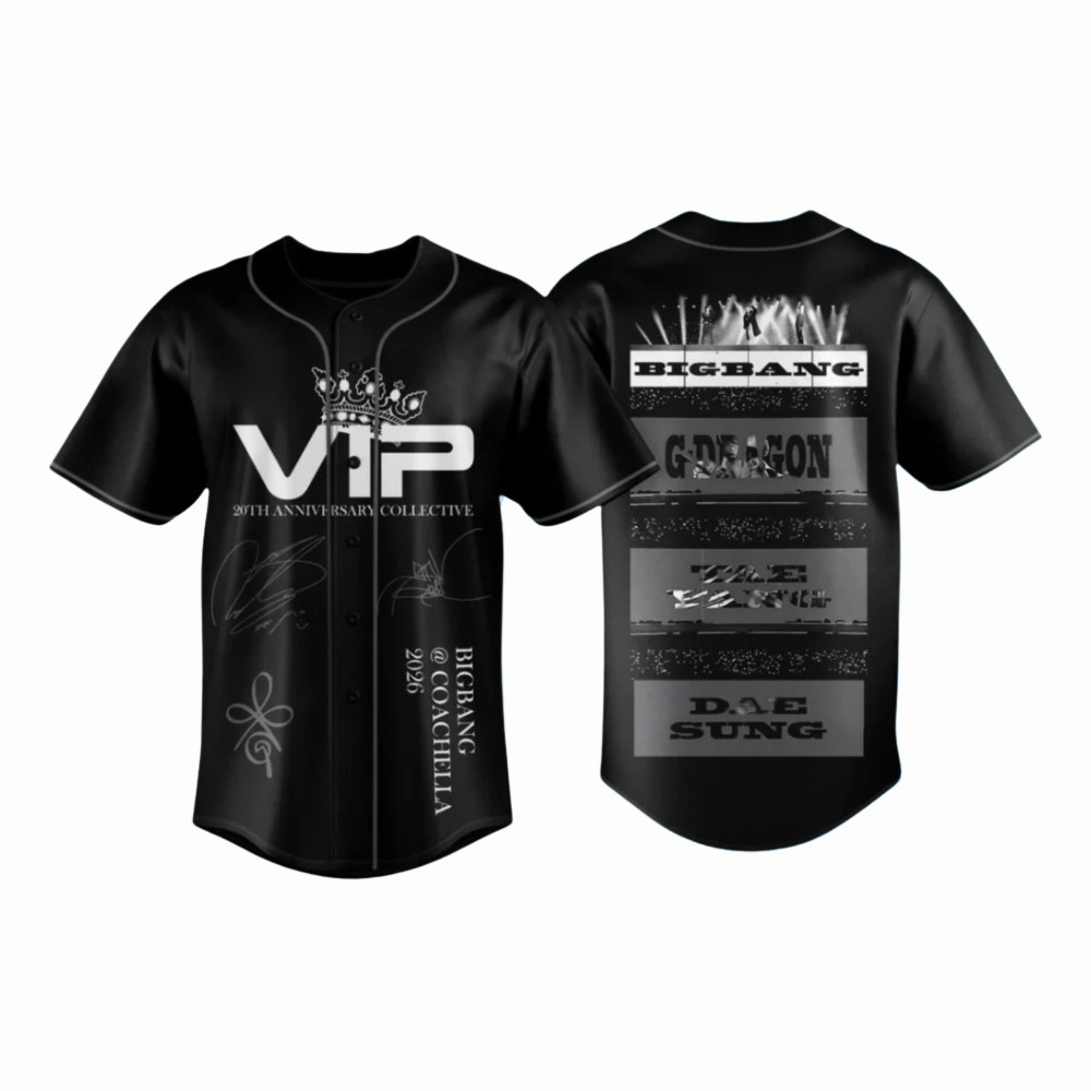Bigbang 20Th Anniversary Baseball Jersey Coachella 2026 Vip Merch Kpop Music Fan Gift