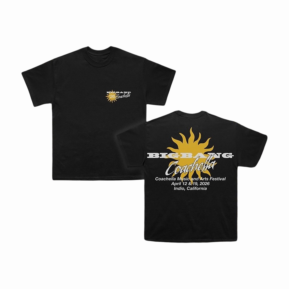Bigbang Coachella Sun Logo T-Shirt K Pop Legends Anniversary Clothes VIP Fan Gift