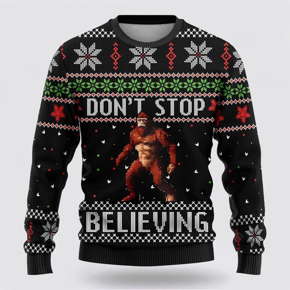 Bigfoot Don't Stop Ugly Christmas Sweater Ugly Christmas Sweatshirt Christmas Gift
