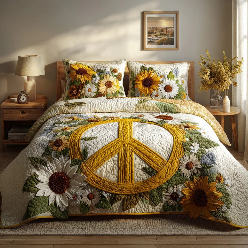 Bigfoot Forest Moon Quilted Bedding Set Sasquatch Wildlife Furniture Protector Best Gift For Him