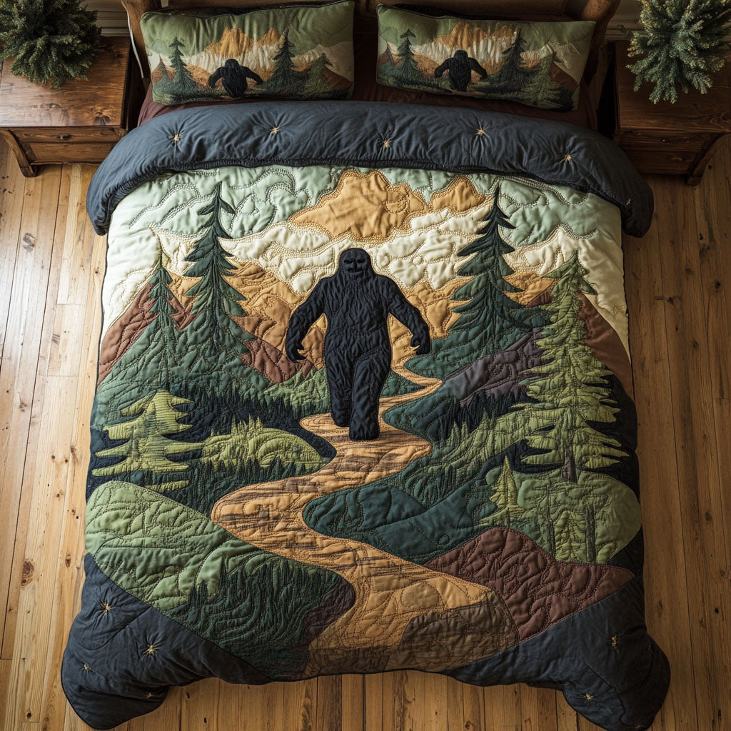 Bigfoot In Oregon Trail Quilted Bedding Set Duvet Cover Bedspread  Bedroom Decor For Parents