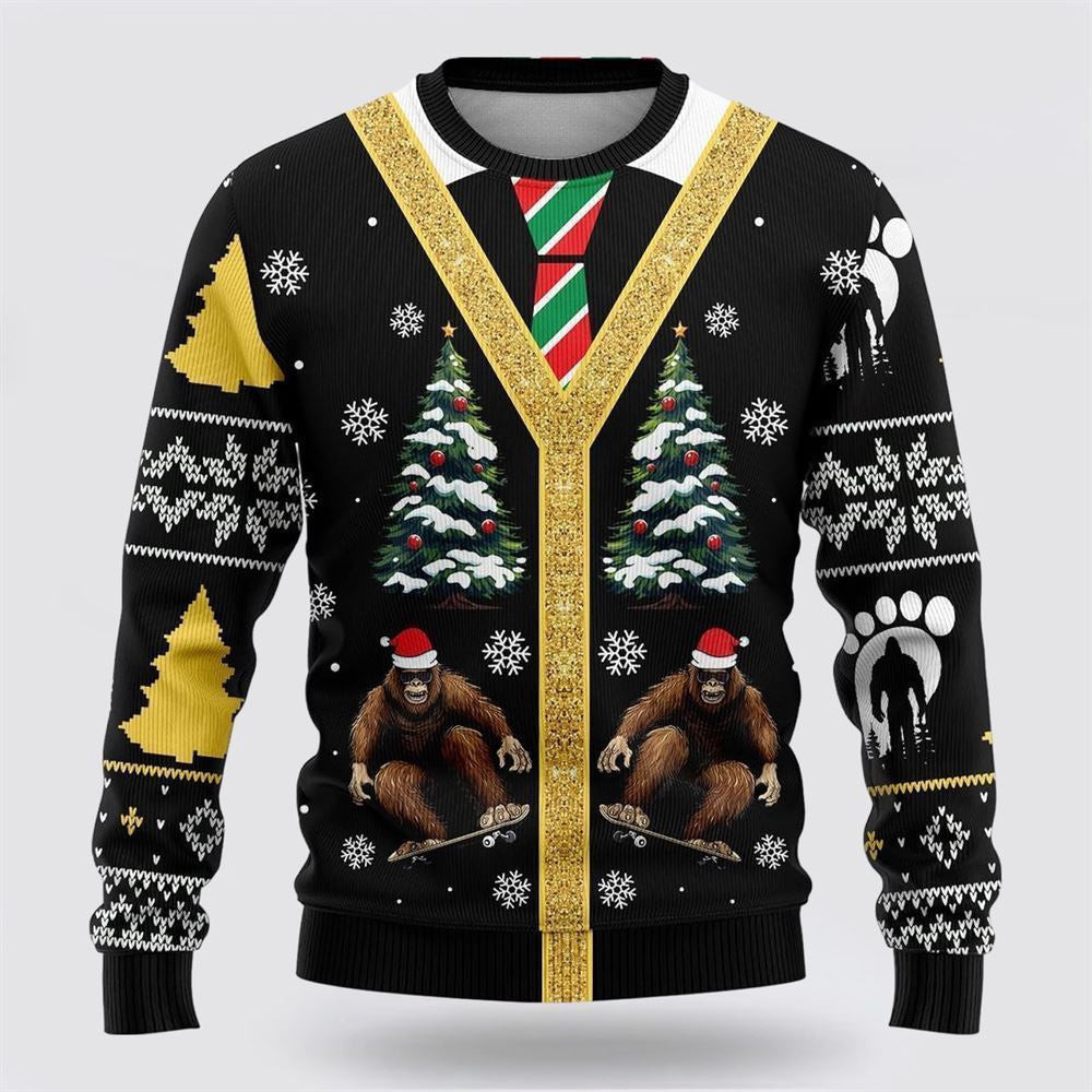 Bigfoot Master Surfer Ugly Christmas Sweater Ugly Christmas Sweatshirt Christmas Gift