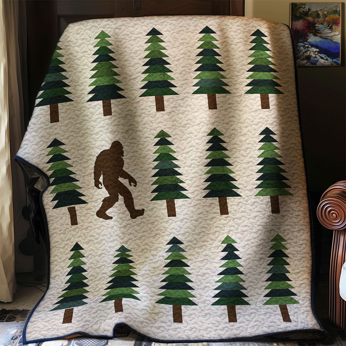 Bigfoot Quilt Blanket Soft Throw Blanket Best Father's Day Gifts For Dad
