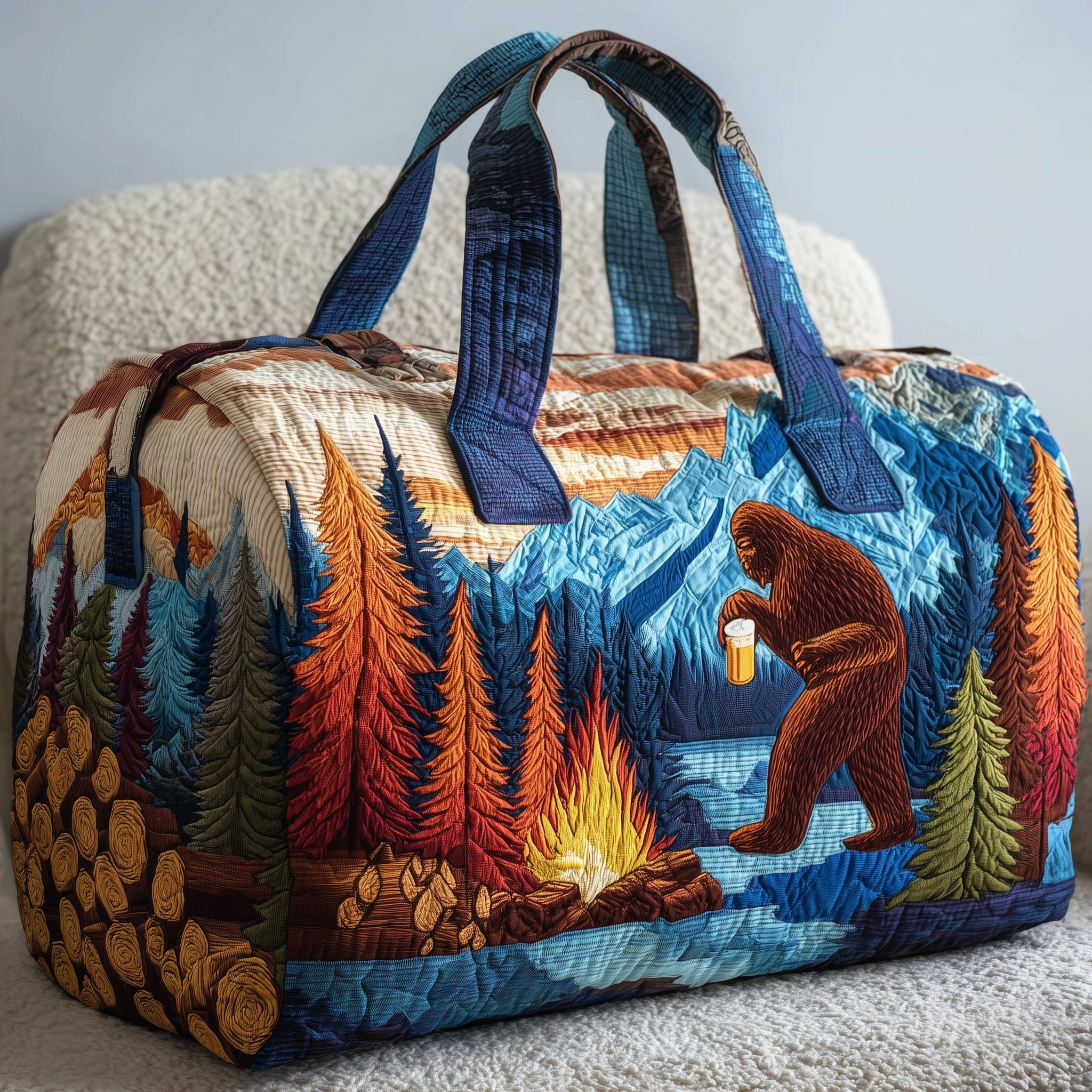 Bigfoot Quilted Duffle Bag Thanksgiving Gift Idea