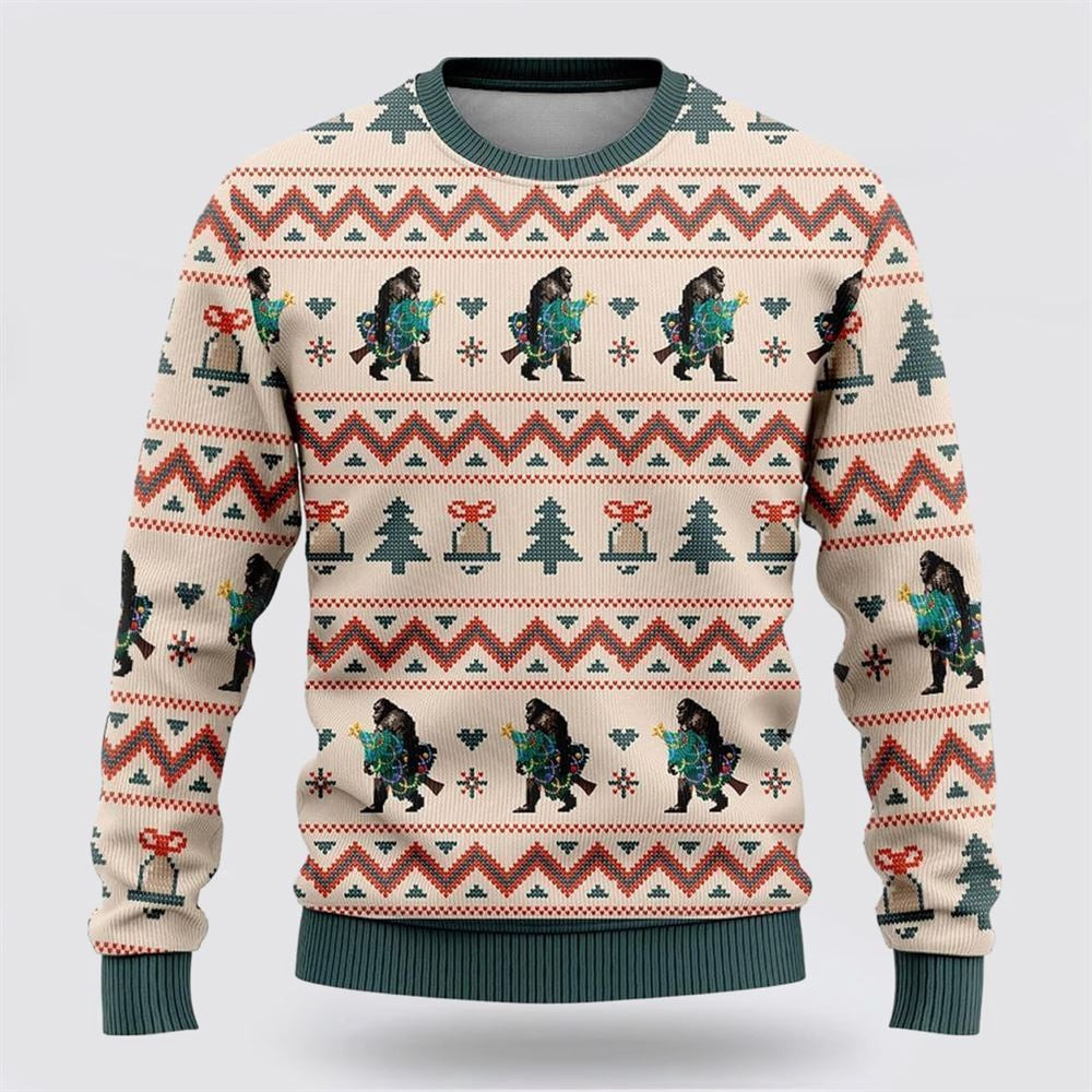 Bigfoot Ring Ring Christmas Ugly Christmas Sweater Ugly Christmas Sweatshirt Christmas Gift
