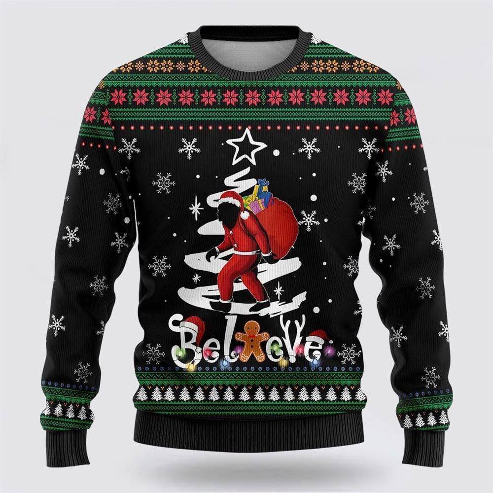 Bigfoot Santa Claus Gifts Ugly Christmas Sweater Ugly Christmas Sweatshirt Christmas Gift