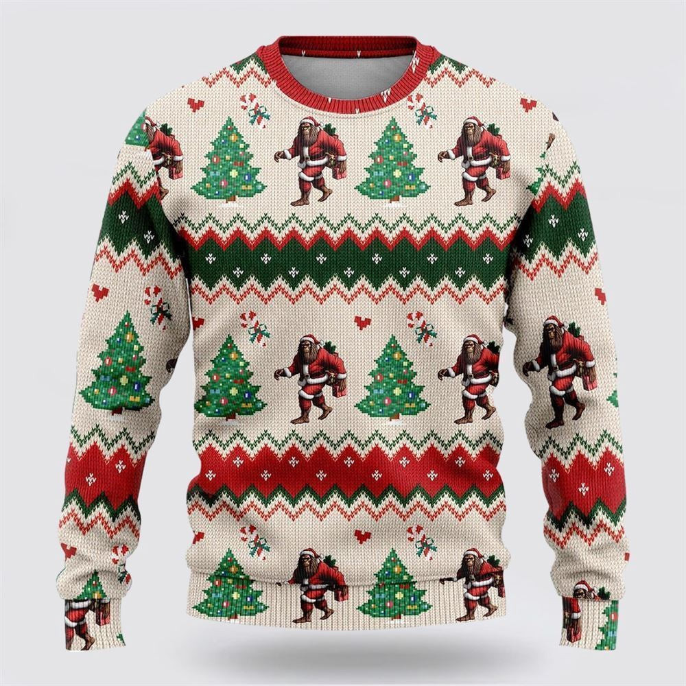 Bigfoot Santa Claus Ugly Christmas Sweater Ugly Christmas Sweatshirt Christmas Gift