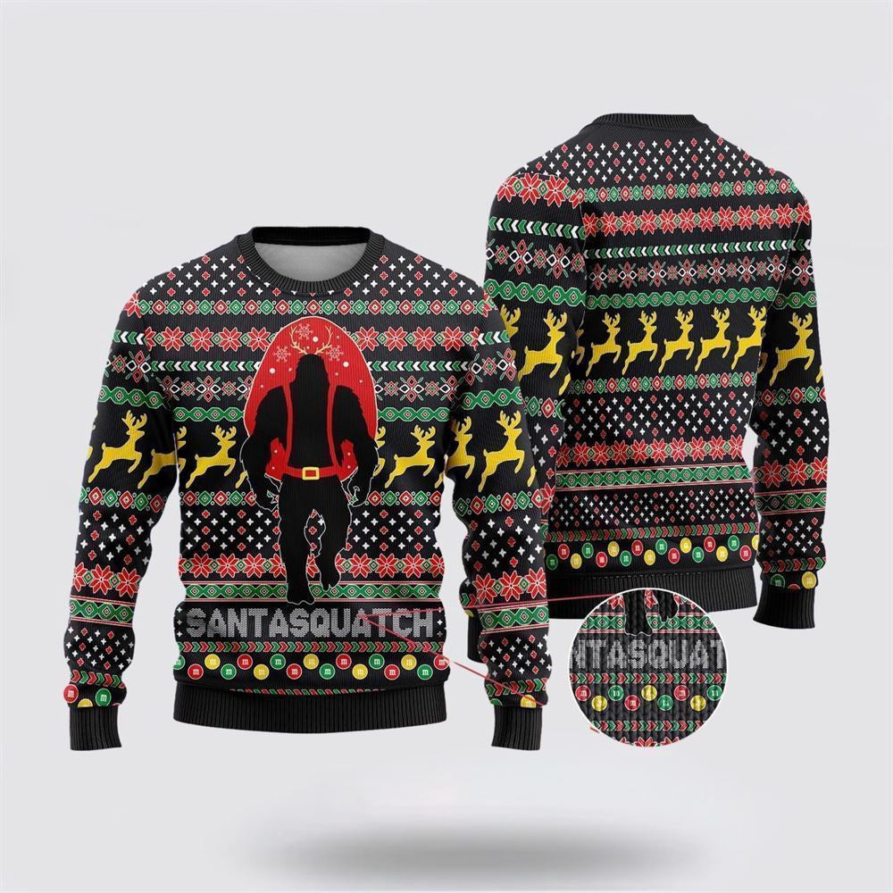 Bigfoot Santa Squatch Ugly Christmas Sweater Ugly Christmas Sweatshirt Christmas Gift