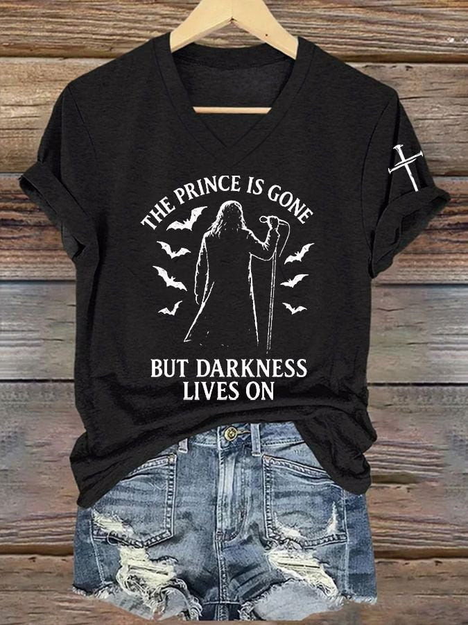 Bigfoot The Prince Is Gone But Darkness Lives On V-neck Shirt Gifts For Wife