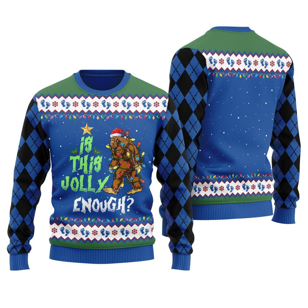 Bigfoot Ugly Christmas Sweater For Men Perfect Merch Gift for the Christmas Season