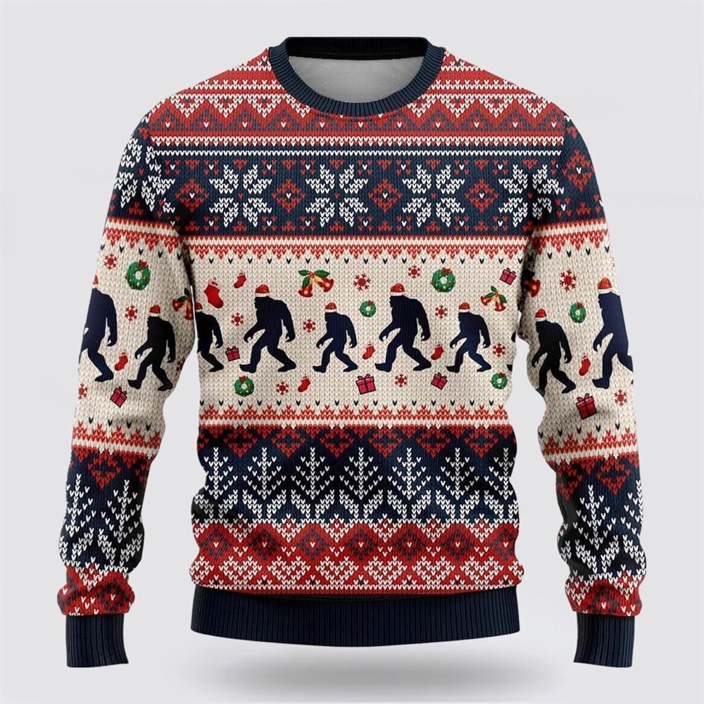 Bigfoot Ugly Christmas Sweater Ugly Christmas Sweatshirt Christmas Gift