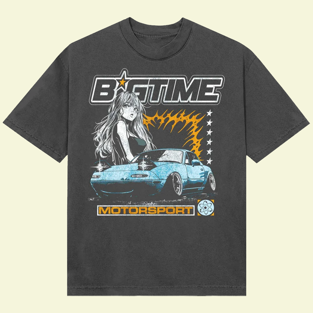 BigTime Merch Anime T-Shirt BigTime Motorsport Shirt Gifts For Sister
