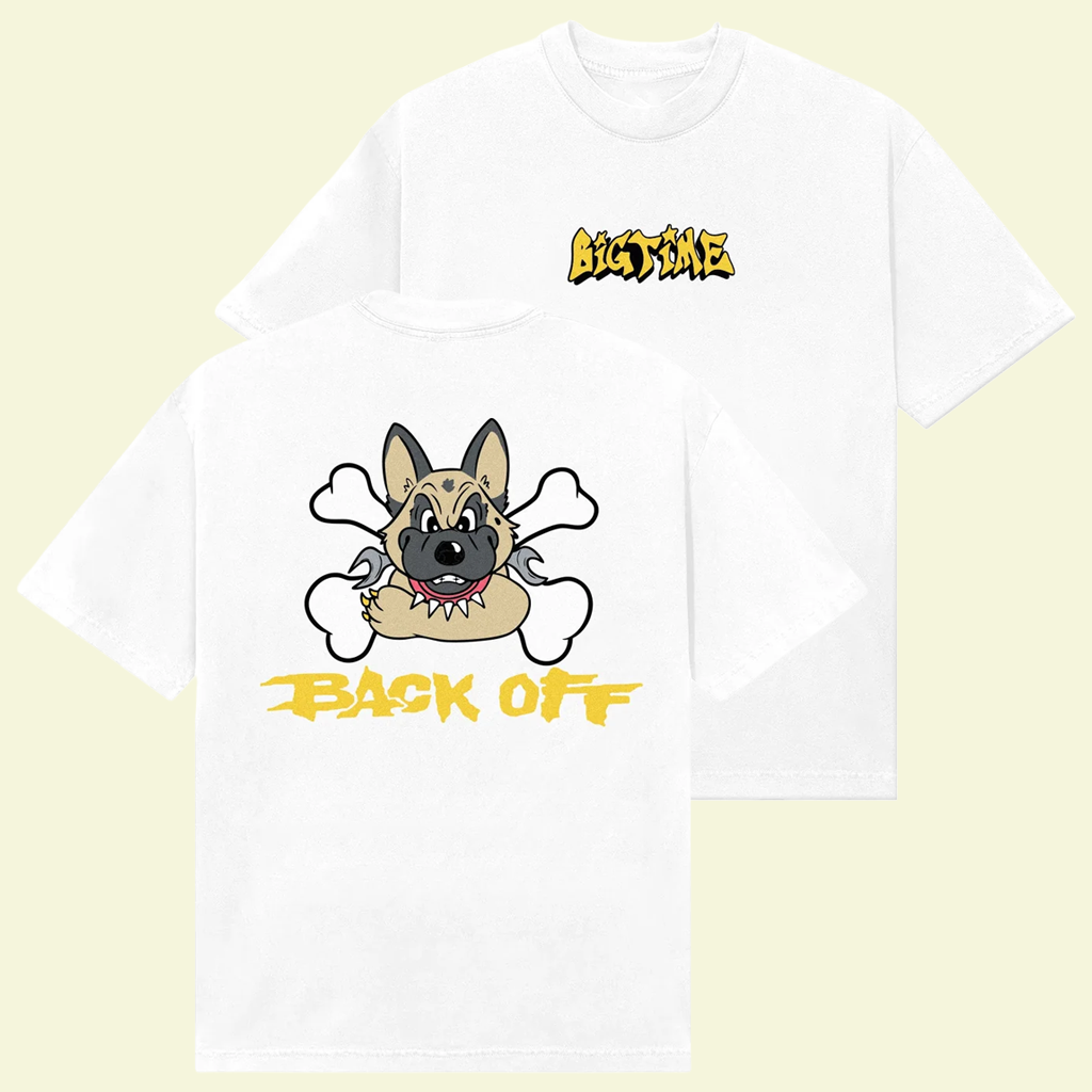 BigTime Merch Back Off BigTime T-Shirt White Birthday Present For Son