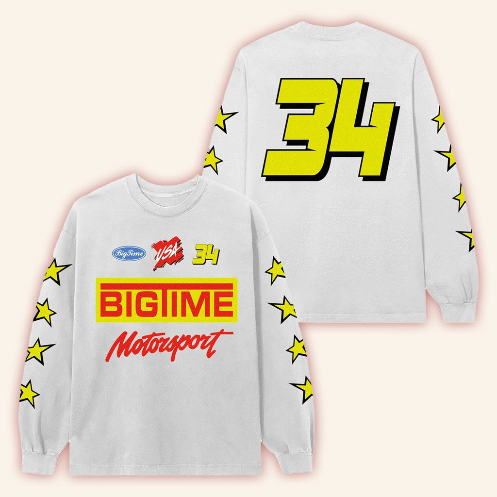 Bigtime Merch Bigtime Motorsport 34 Long Sleeve T-Shirt Him Gift Ideas