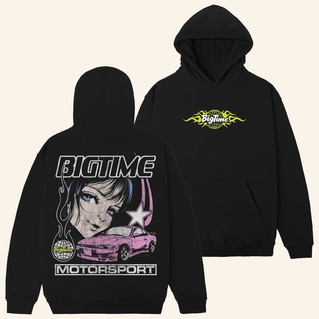 Bigtime Merch Bigtime Motorsport Anime Hoodie Gifts For Friends